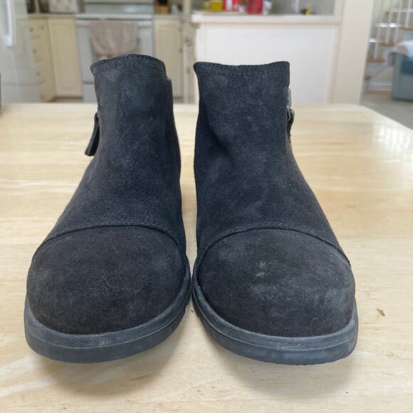 SOREL Major Low Black Suede Leather Side-Zip Women's Ankle Booties - Size 7 - Picture 14 of 15